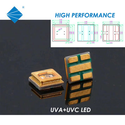 diodo emissor de luz UVC do diodo emissor de luz 3-5mw 0.5w SMD de 3.5*3.5mm mini SMD para a esterilização de superfície