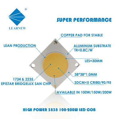 Diodo emissor de luz alto Chips Aluminum Copper Substrate da ESPIGA do CRI 3000K 4000K 6500K 36V