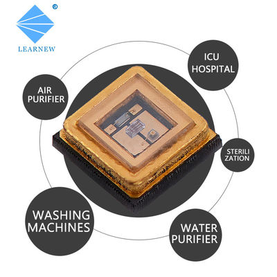 CE Certificado 270nm 265nm 275nm UVC LED Chip com lente de vidro de quartzo para purificador de água