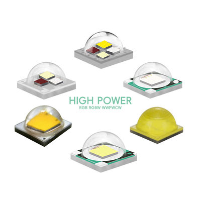 Módulo LED RGBW de alta potência com potências de 3W, 4W, 10W, 12W e 18W, ângulo de visão de 120° e garantia de 2 anos