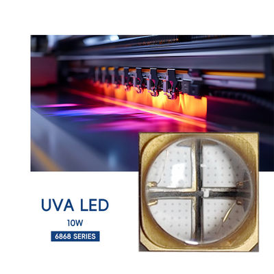 LED UVA por atacado SMD6868 365nm Luz Roxa Chip LED de 10W para máquina de cura UV Tinta Impressão e Plantas Crescer Luz Cura UV