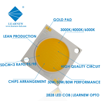 Alta potência 30w 40w 50w 80w 2828 3838 CRI&gt;95 Long Life Span Chip COB LED colorido para foco LED