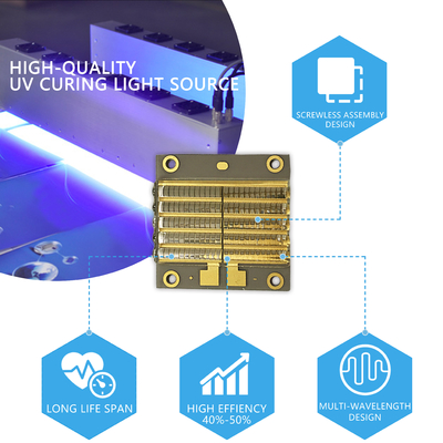 a onda da microplaqueta 34-38V 2235 do diodo emissor de luz de 365nm 385nm 395nm UVA 300w deu forma