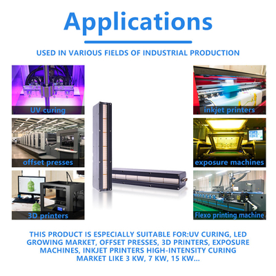 Lâmpada de sistema de cura LED UV de refrigeração a água 395nm para atualização de impressora