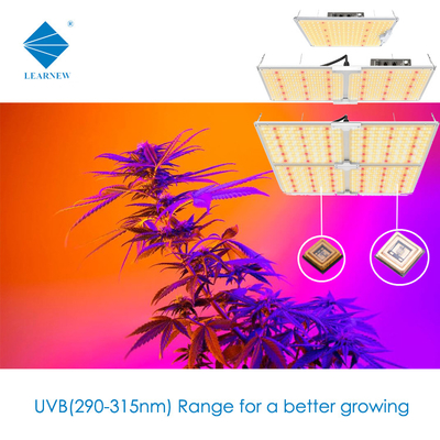 3535 UVB LED Chips 0.5W-1W 290-315nm Lente de vidro de quartzo 120 graus para tratamento médico