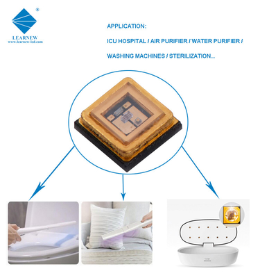 3838 3W UVB LED Chips 340-350nm Alta Potência Óptica 80-120mW Para Tratamento Médico