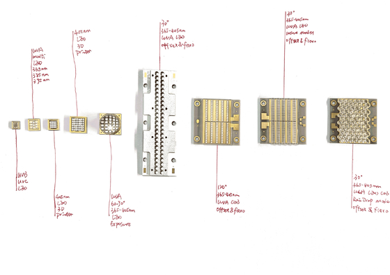 Diodo de contas de luz UV LED 1w 3w 10w 50w 100w 200w 300w Uva Uvb Uvc UV LED Chips
