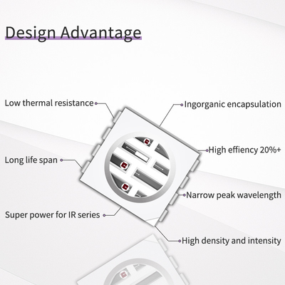Grátis SMD5050UYFIR SERIES 0,5w LED Chip 585-595nm 840-850nm 80-100mW para câmeras e impressão 3D Com amostra gratuita