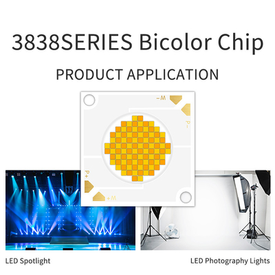 200W 200W COB LED Chip CRI95 Bi-Color COB LEDs com escurecimento duplo CCT 2700K 6500K