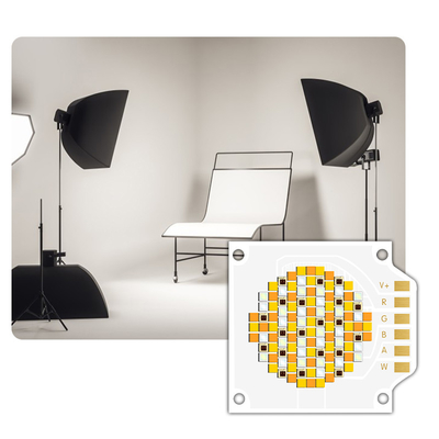 250W VF 24-26V Dimmable 5 cores RGBCW COB LED Chip com alta CRI 90RA para iluminação de palco