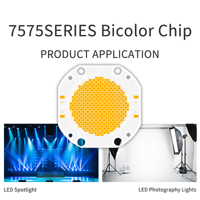 600w + 600w Dual Color Cob Led Chip 7575 Dimmable 2700-6500k 54v 60v Para fotografia luz