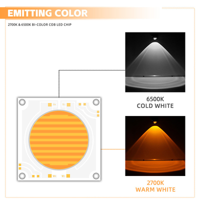 5454 Bi-Color 2700k 6500k Cct Alta Potência 1500w 200w Cob Led Chip Module para lâmpada fotográfica