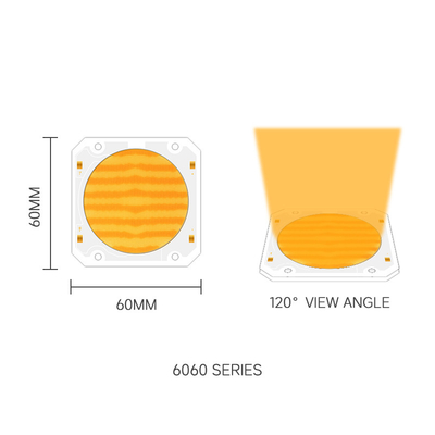 Bi color Cob Led Chip 6060 Dual CCT 2700K 6500K Cob Chip de alta potência 300W * 2 LEDs