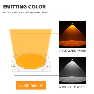 High Power Bi Color 300W 6060 Flip Chip Custom Cob Led Chip Para Commercial Led Light Luz de palco