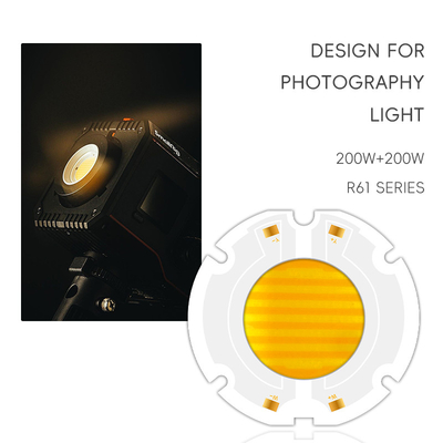 Alta Potência 200W R61 60X60MM 34MM LED COB Chip Bi Color Flip Chip para Luz de Palco CCT 620nm/460nm