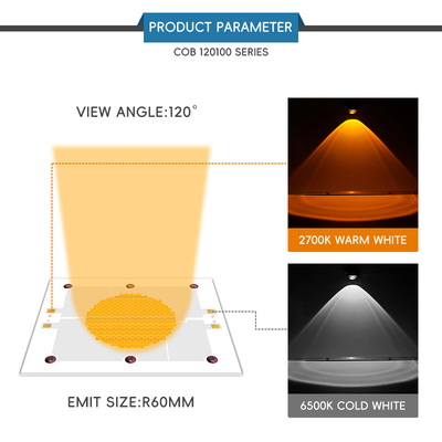 Chip LED COB de alta potência 1200W Bi color 2800k 6500k LED COB Chip para lâmpada fotográfica
