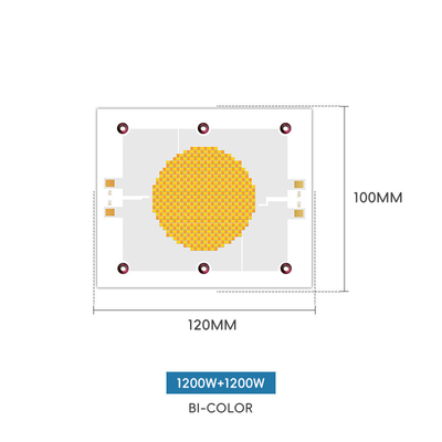 Chip LED COB de alta potência 1200W Bi cor 2700k 6500k VF42-46V 75-85V*2 para luz fotográfica