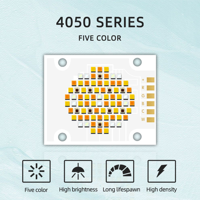 Chip LED de alta eficiência 4050 Tamanho 2700k 6500k 180w Cinco cores COB LED Chips Bead