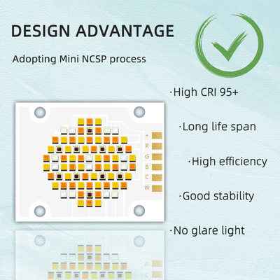 180W High CRI 95 RGBWC Five Color COB LED Chip para DC 21v 24v 26v 36v 48v LED de alta potência