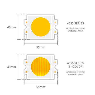 Dimming 72V 75V Dual Color 300W+300W Constant Voltage COB LED 4055 Bi Color 2700k 6500k 95ra Led para lâmpada de pista
