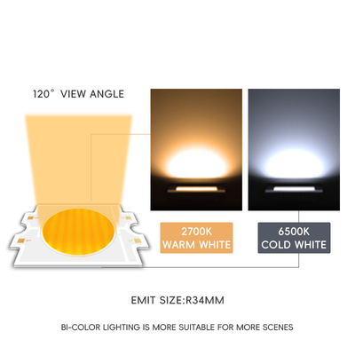 Dimming 72V 75V Dual Color 300W+300W Constant Voltage COB LED 4055 Bi Color 2700k 6500k 95ra Led para lâmpada de pista