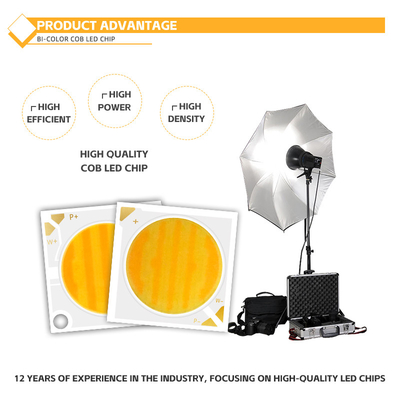50W+50W COB 2700k+6500k Dimmable Chip 28*28mm 1400mA Ra95 Diodo LED de alta potência para Downlight/Lights de lavagem