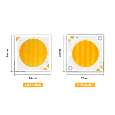 2424 Bicolor COB LED CCT 2700k a 6500k CRI95 COB LED Chip Reflector Forma R21mm 40W + 40W 100-110lm/w 1.1A 36-38V luzes COB