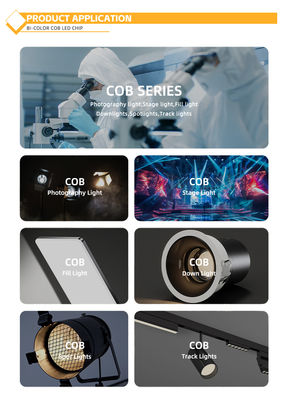 LED COB de alta CRI de duas cores 30W/40W/50W/80W 2 em 1 Branco Quente e Branco Frio Chip COB LED 2424