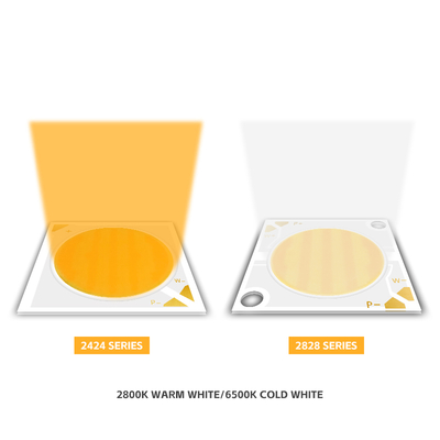 2424 Série 40W 40W Bi Color LED Chip 2800K/6500K CCT 100/110 LM/W 1100MA IF 36V-38V Para fotografia luz LED chip