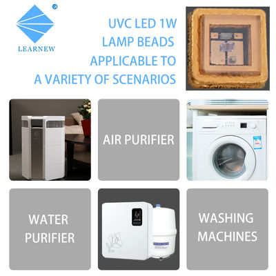 CE Certificado 270nm 265nm 275nm UVC LED Chip com lente de vidro de quartzo para purificador de água