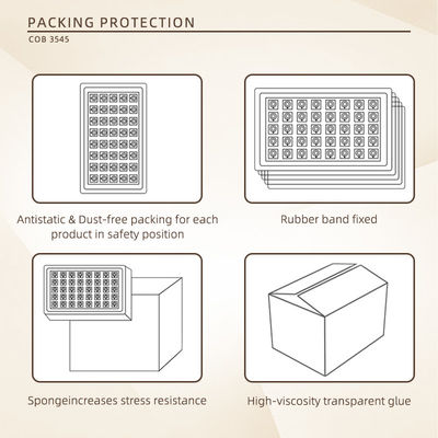 Chip LED COB RGBWW 5 em 1 cores de 350W com tensão de entrada de 45-48V e ângulo de visão de 120° para iluminação de fotografia