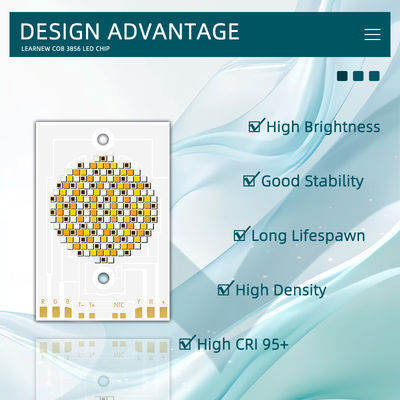 Chip LED COB de alta potência 300W 500W RGBWW 38x56mm 110LM/W 2400K-7000K para iluminação comercial