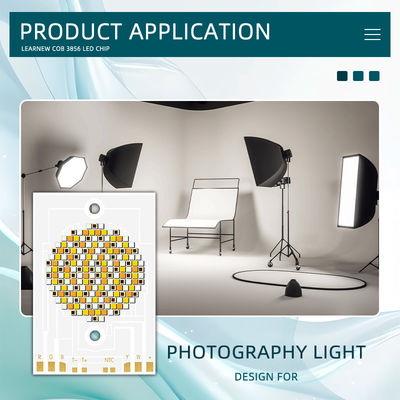 Chip LED COB de alta potência 300W 500W RGBWW 38x56mm 110LM/W 2400K-7000K para iluminação comercial