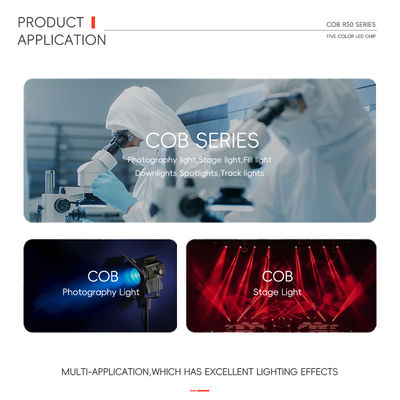 Chip LED COB Inteligente RGBW Redondo 300W 700W de Alta Potência 36mm 5 em 1 Cor 110LM/W para Luz de Cinema