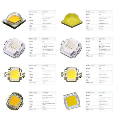 Diodo LED SMD5050 de Alta Potência 10W-18W DC6V/12V 2000LM 5,0*5,0mm 120 Graus Chips de Lâmpada LED 2700k 3000k 4000k 5000k 6000k 6500k