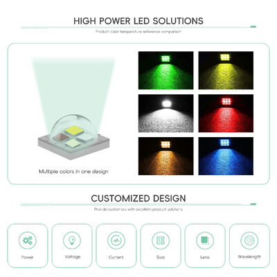 Diodo LED SMD5050 de Alta Potência 10W-18W DC6V/12V 2000LM 5,0*5,0mm 120 Graus Chips de Lâmpada LED 2700k 3000k 4000k 5000k 6000k 6500k