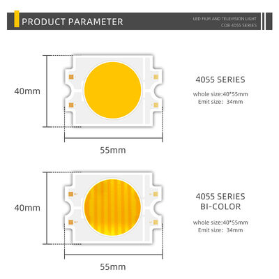 DIMMABLE 4055 COB LED CHIP BICOLOR DOIS COLORES CCT CRI95 600W 2700-6500K 40000LM DownLIGHTS LUCES FOTográficas COB CHIP