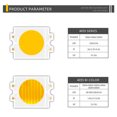 DIMMABLE 4055 COB LED CHIP BICOLOR DOIS COLORES CCT CRI95 600W 2700-6500K 40000LM DownLIGHTS LUCES FOTográficas COB CHIP