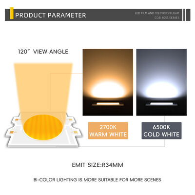 DIMMABLE 4055 COB LED CHIP BICOLOR DOIS COLORES CCT CRI95 600W 2700-6500K 40000LM DownLIGHTS LUCES FOTográficas COB CHIP