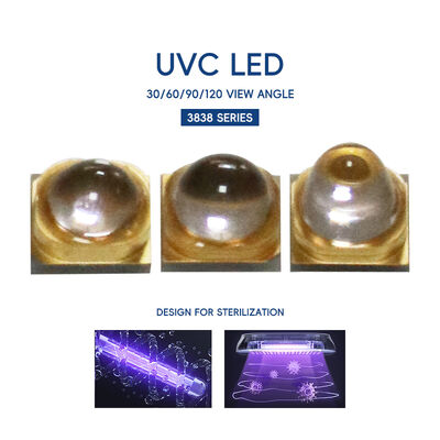 LED UV 270nm 3838 LEDs UV de alta potência LED UV-C UV-C LED 265nm LED UV-C 270nm LED UV-C 1W 3W