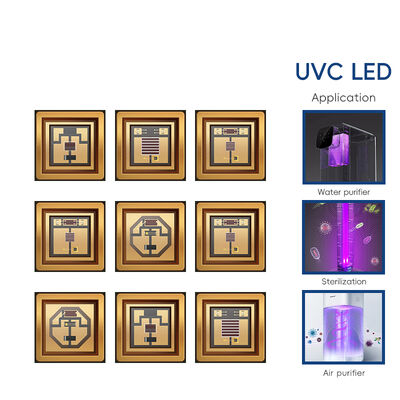 LED UV UV-C LED 3W 110mW 500mA LED 270nm 3838 275nm LEDs UV de Alta Potência UV UVC LED UV-C LED 265nm UVC