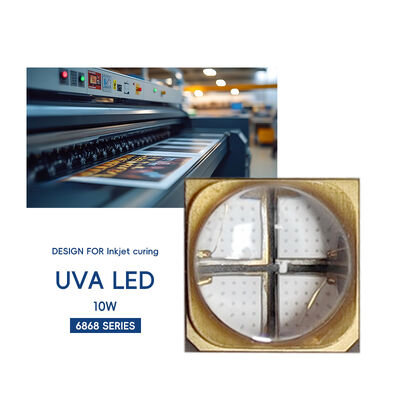Novas lâmpadas UV LED UVA SMD6868 LED Chip R5.0MM 365nm 385nm 395nm 10W Fábrica direta para planta de impressora 3D Desinfecção de crescimento