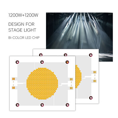 1200W 75-85V Ra95 2700K/6500K 18-21A*2 120x100mm Chip LED COB de alta potência para lâmpada fotográfica Branco quente Branco duplo apagável
