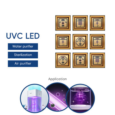 UV UVC 3535 Pacote 265nm SMD Alto desempenho SMD 100mA 150mA UVC LED Diodo 1W 255nm 275nm Purificações de água e ar