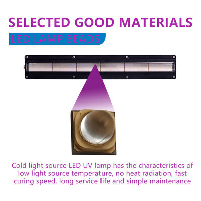 Long Life Span AC220V 1200W Curing UV LED System 395nm 310mm Longitude Máquinas de impressão 12w/cm2 0-12V Dimming Offset Printer