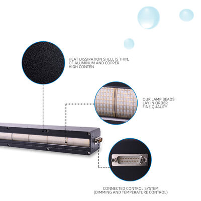 Long Life Span AC220V 1200W Curing UV LED System 395nm 310mm Longitude Máquinas de impressão 12w/cm2 0-12V Dimming Offset Printer
