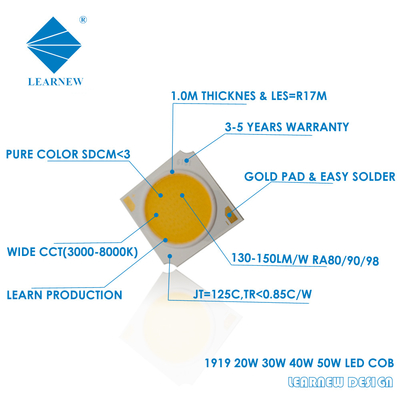 12W 24W 36W 1919 LED COB CHIP 110-130lm/w CCT 2700K-6000K Para luz de rastreamento LED