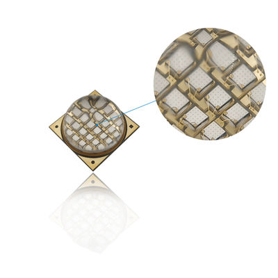 100W 395nm 60-90deg UVA LED COB Chip para UV Curing com lente de vidro de quartzo