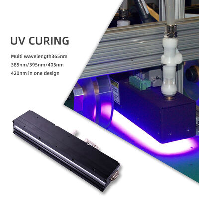 Long Life Span AC220V 1200W Curing UV LED System 395nm 310mm Longitude Máquinas de impressão 12w/cm2 0-12V Dimming Offset Printer
