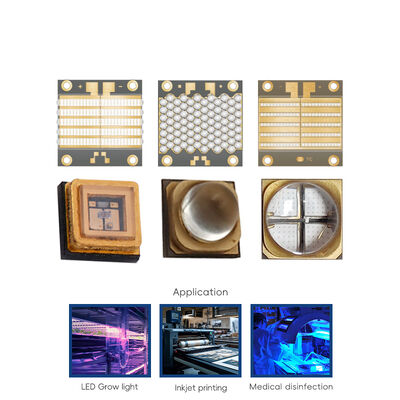 Fotômetro de curado e revestimento de bronzeamento médico da série 3838 Photosensitive 340nm 350nm Customized 1w Series UVB COB LED Chips
